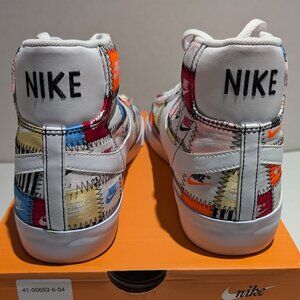 NEW - Nike Blazer Mid Patchwork MultiColor Off White Black CI9887-100 Size12